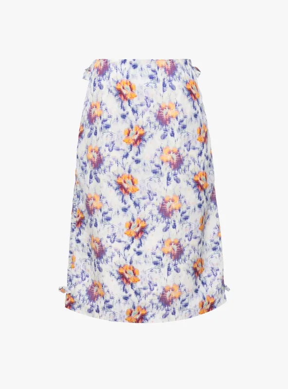 Slip Skirt with Side Bows Purple and Orange made by Meryll Rogge