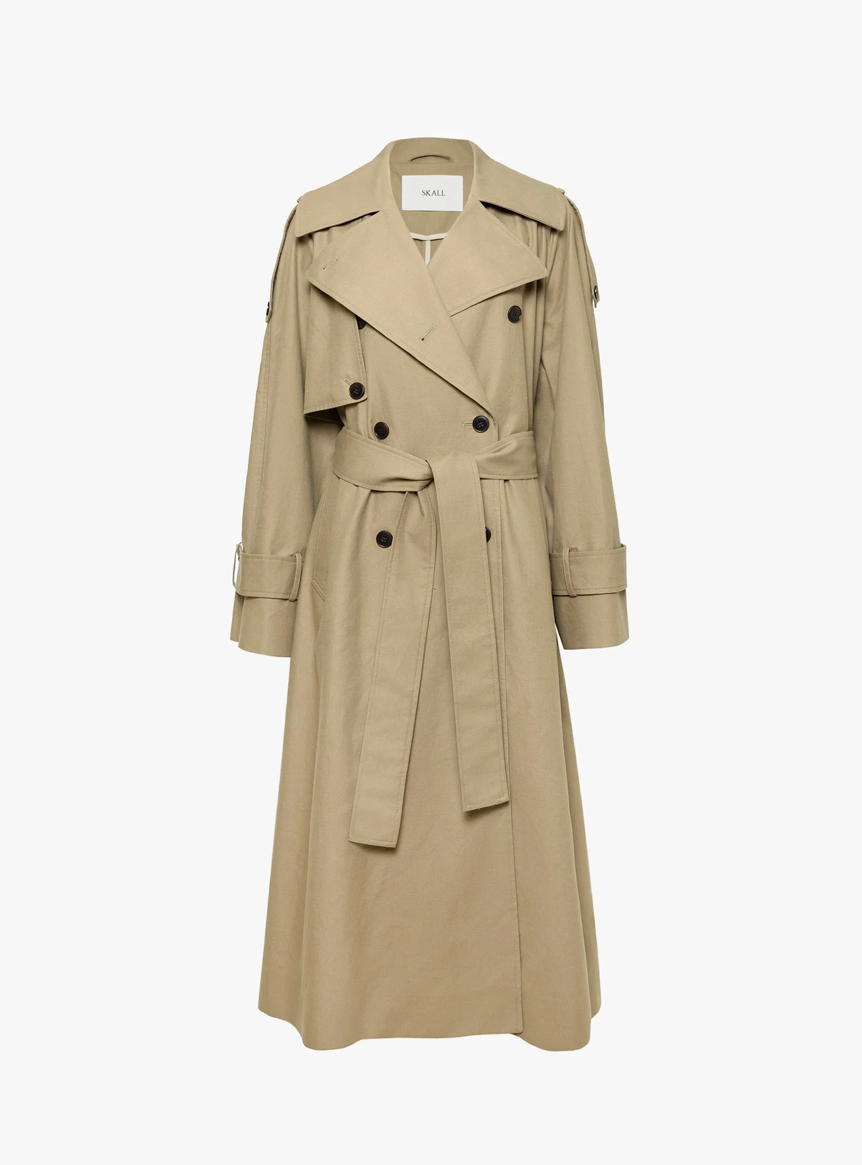 Luna Trenchcoat Light Khaki sold by Garbstore