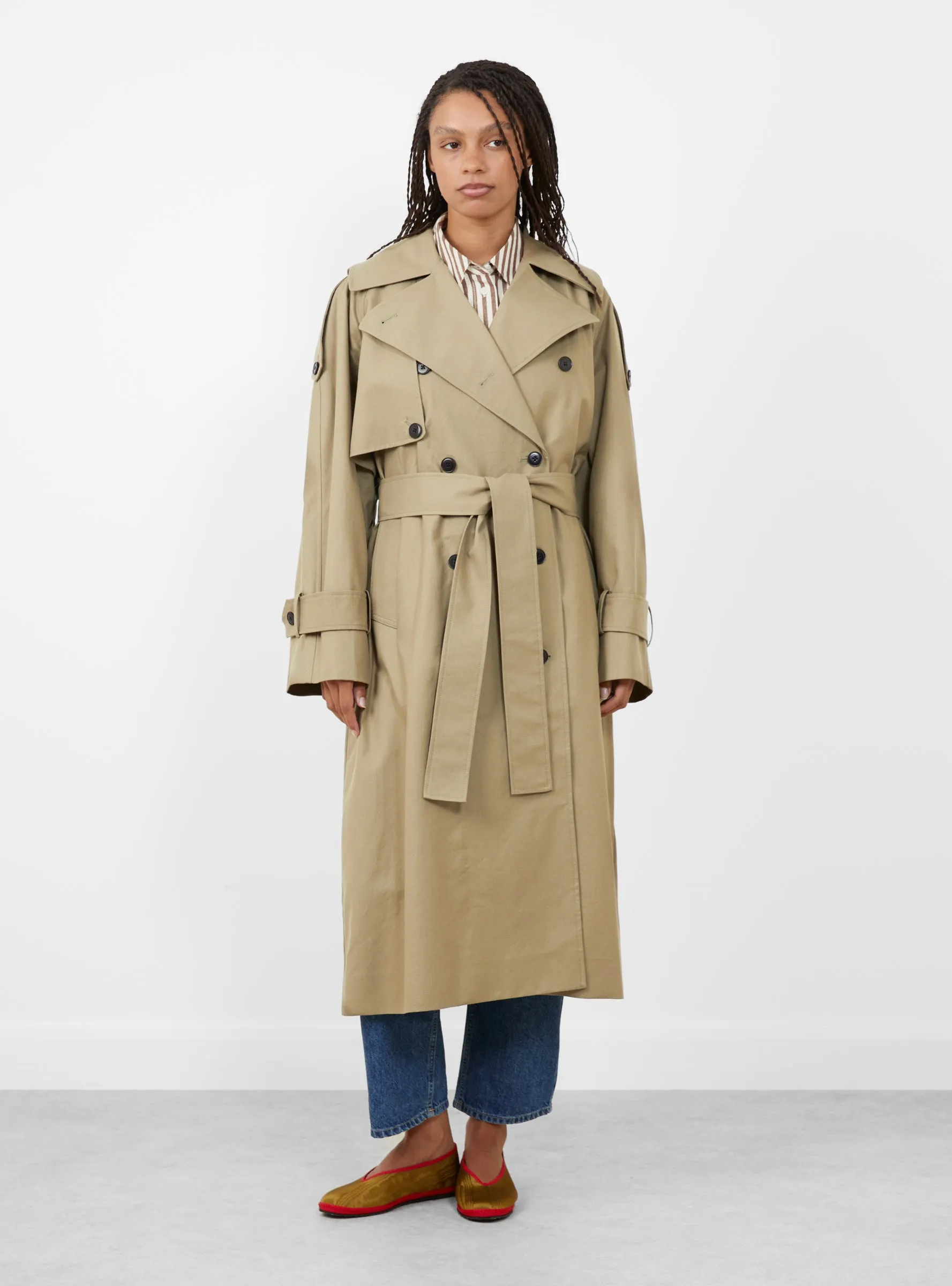 Luna Trenchcoat Light Khaki sold by Garbstore product image thumbnail 2