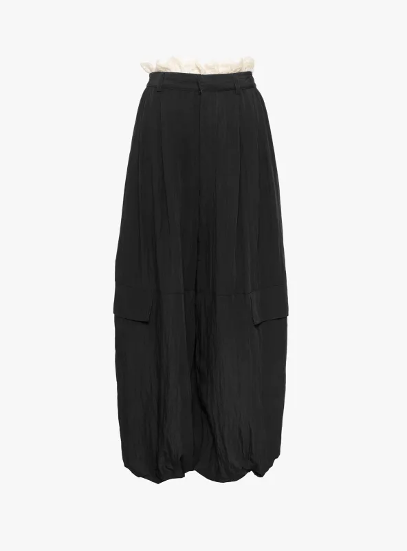 Lisette Solid Pants Black made by Sea