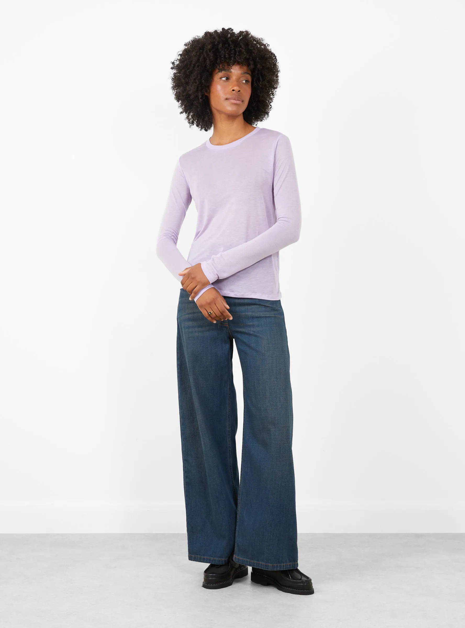 Long Sleeve Tee One Purple sold by Garbstore product image thumbnail 2