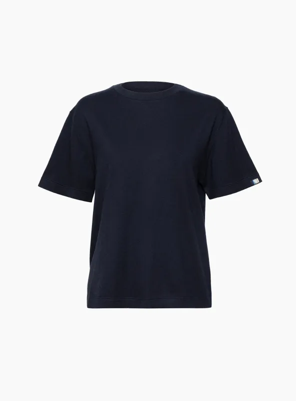 No 268 Cuba T-Shirt Navy made by extreme cashmere