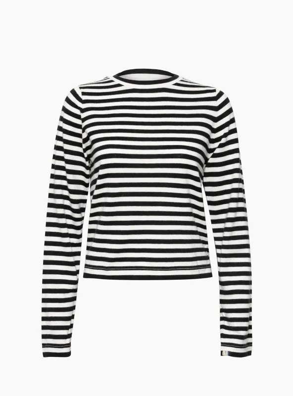 No 451 Lisa Long Sleeve T-Shirt Breton made by extreme cashmere