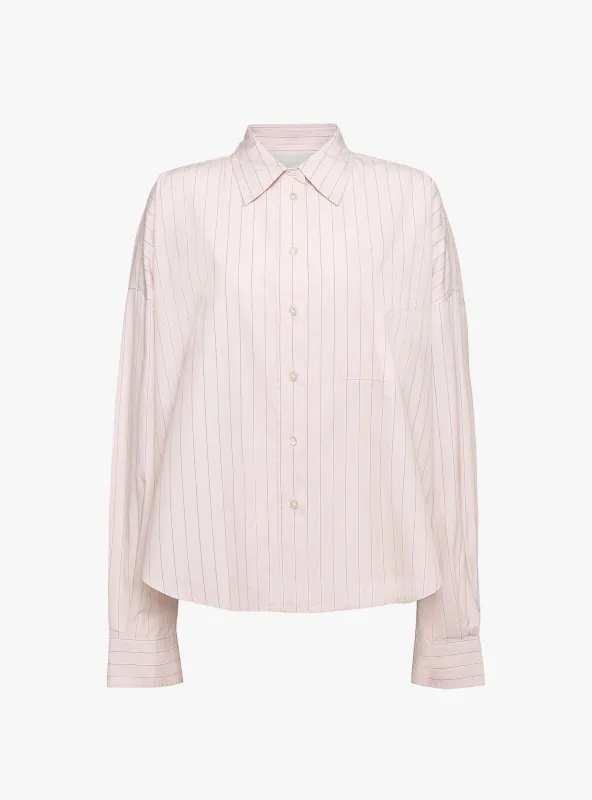 Ginger Shirt Pink and Grey Stripe made by Bellerose