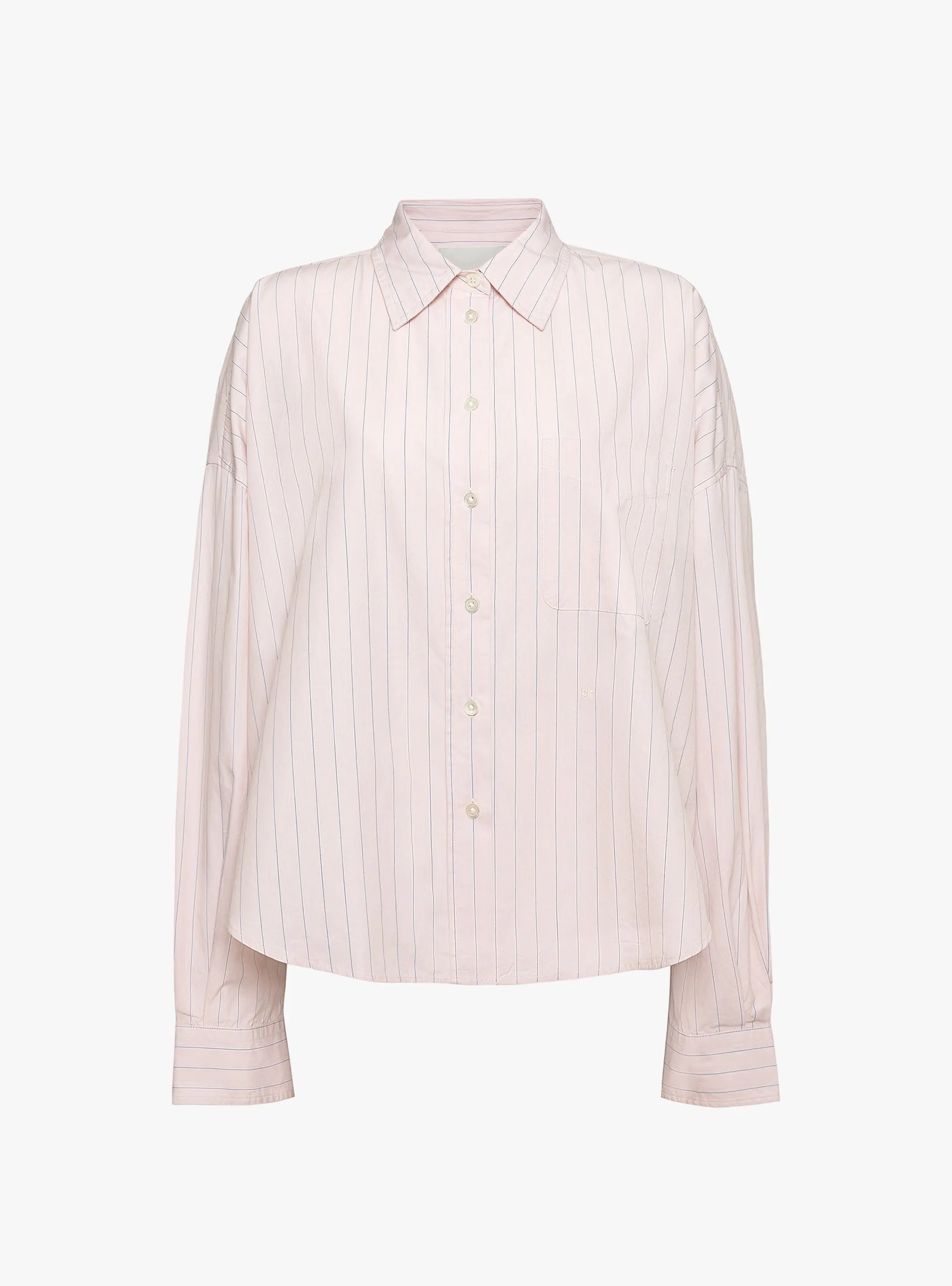Ginger Shirt Pink and Grey Stripe sold by Garbstore
