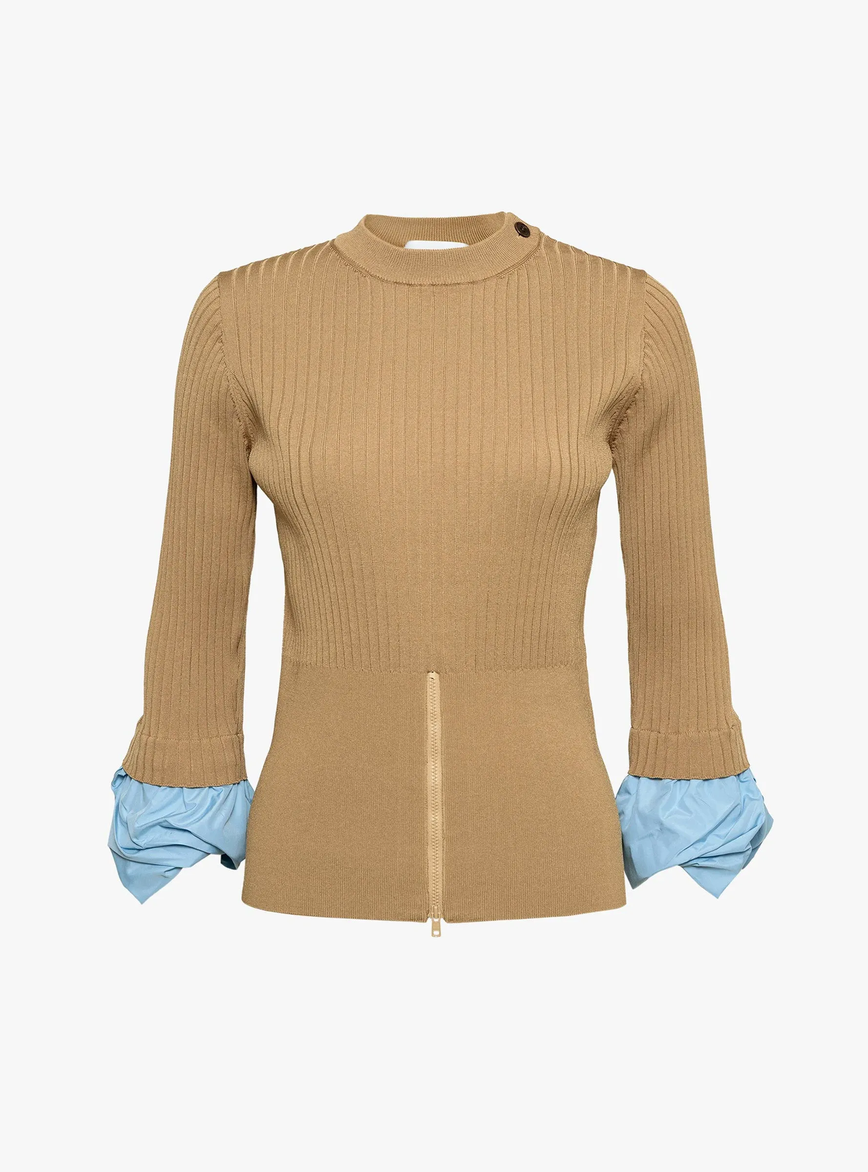 Rib Knit Top Camel sold by Garbstore