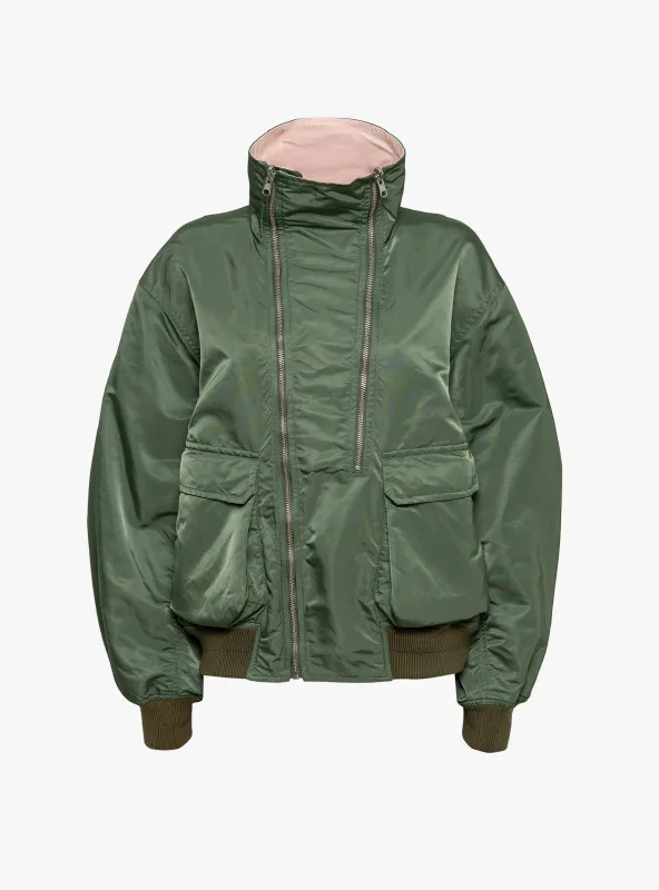 Nylon Twill Reversible Blouson Khaki made by TOGA Pulla