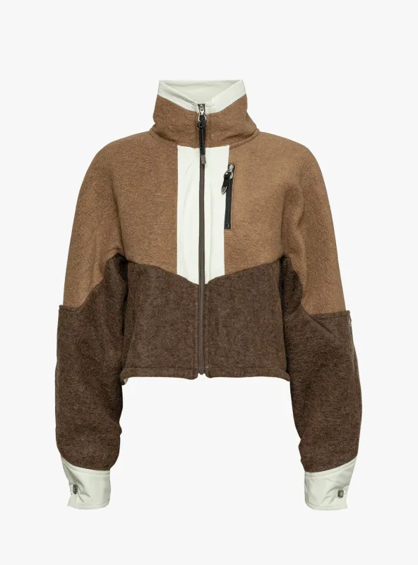 Wool Jersey Blouson Brown made by TOGA Pulla