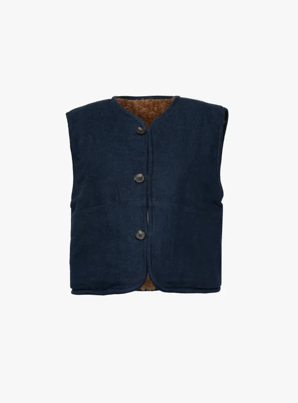 Aida Vest Brown made by Garbstore