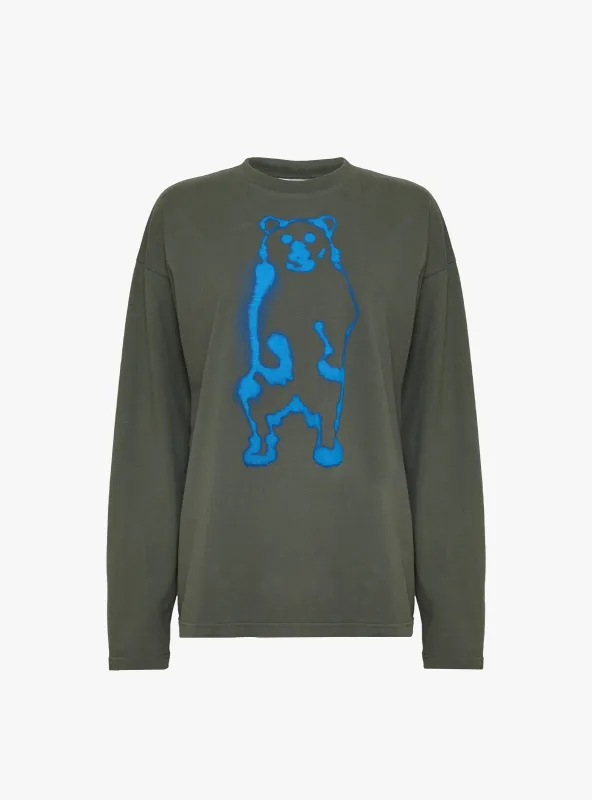 Standing Bears Long Sleeve T-Shirt Green made by Garbstore
