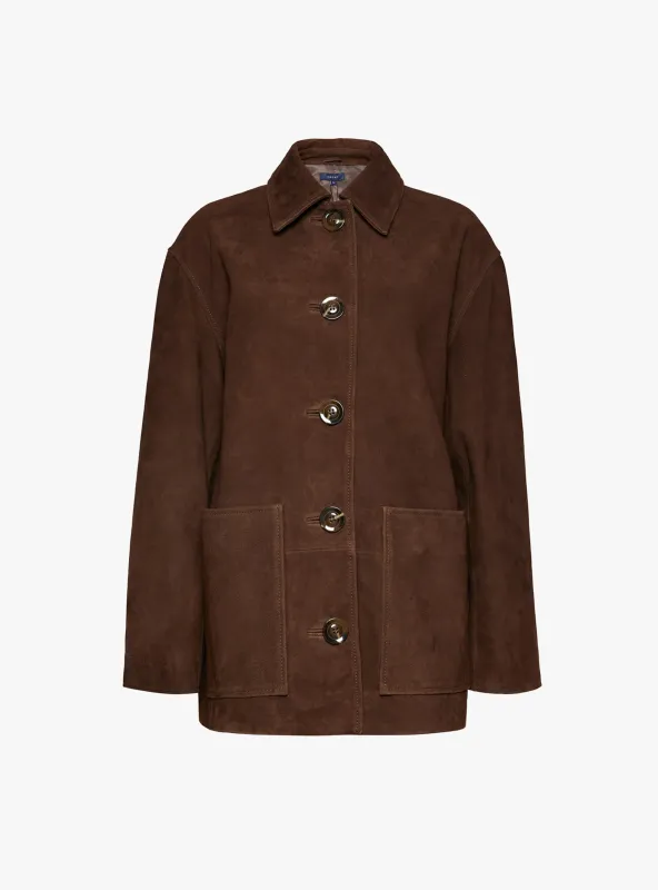 Vincenzo Suede Jacket Ebony made by soeur