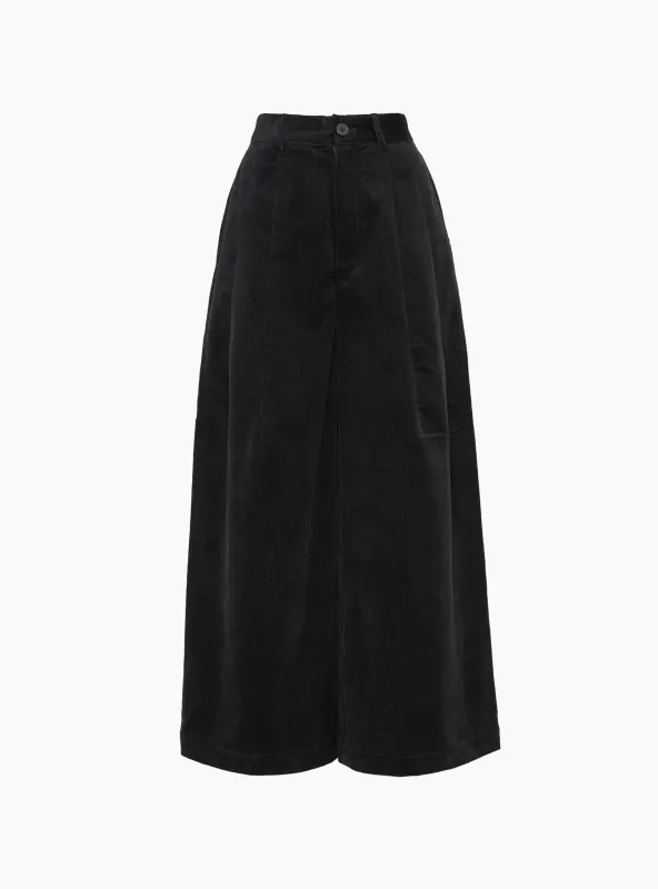 Unisex Corduroy Skate Trouser Black made by 7115 by Szeki