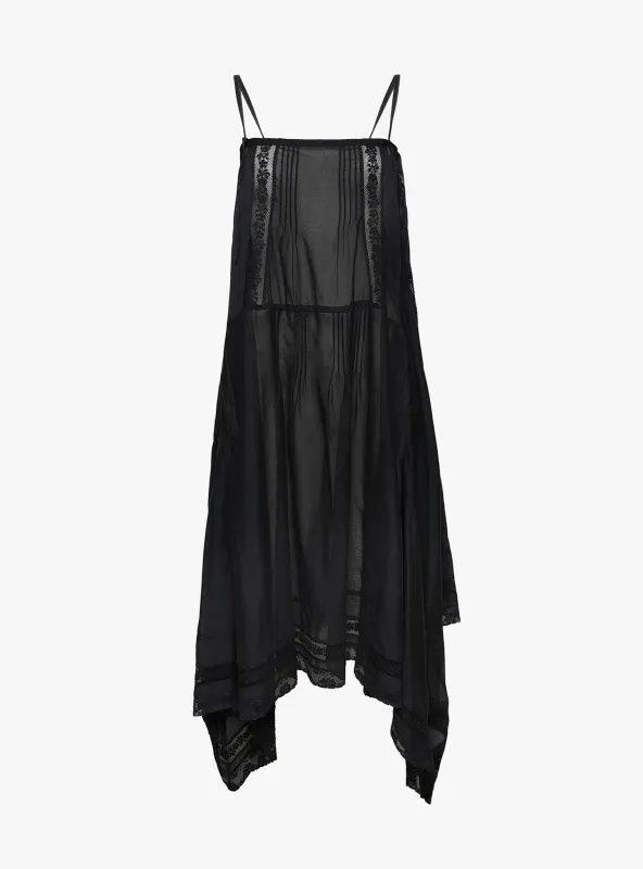 Lace Drape Dress Black made by BEAMS BOY