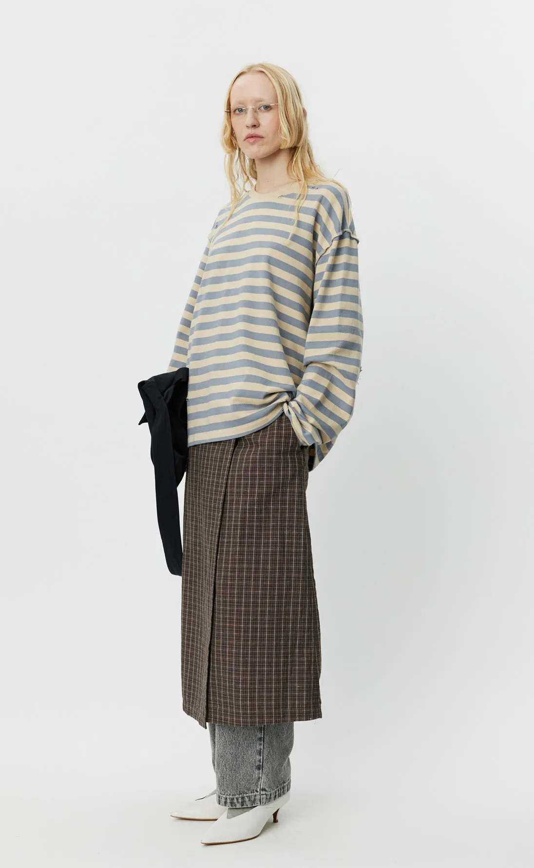 Wide Stripe Sweater - Greige sold by mfpen Mens product image thumbnail 3