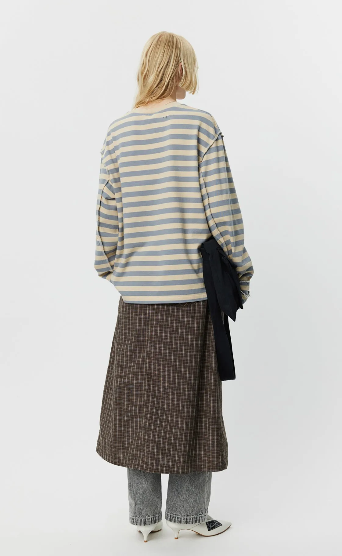 Wide Stripe Sweater - Greige sold by mfpen Mens product image thumbnail 4