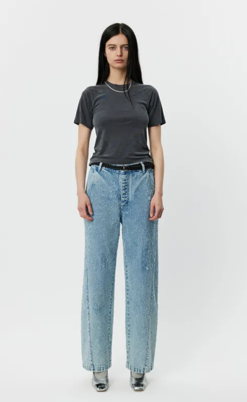 Twisted Seam Jeans - Light Blue Punch Out sold by mfpen Mens
