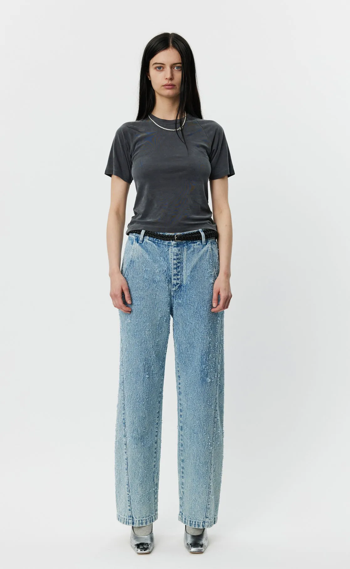 Twisted Seam Jeans - Light Blue Punch Out sold by mfpen Mens