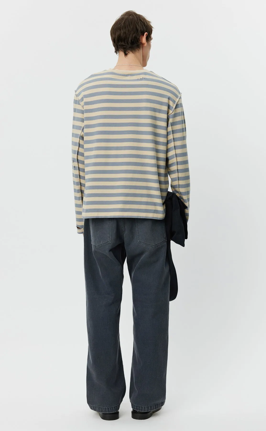 Wide Stripe Sweater - Greige sold by mfpen Mens product image thumbnail 3