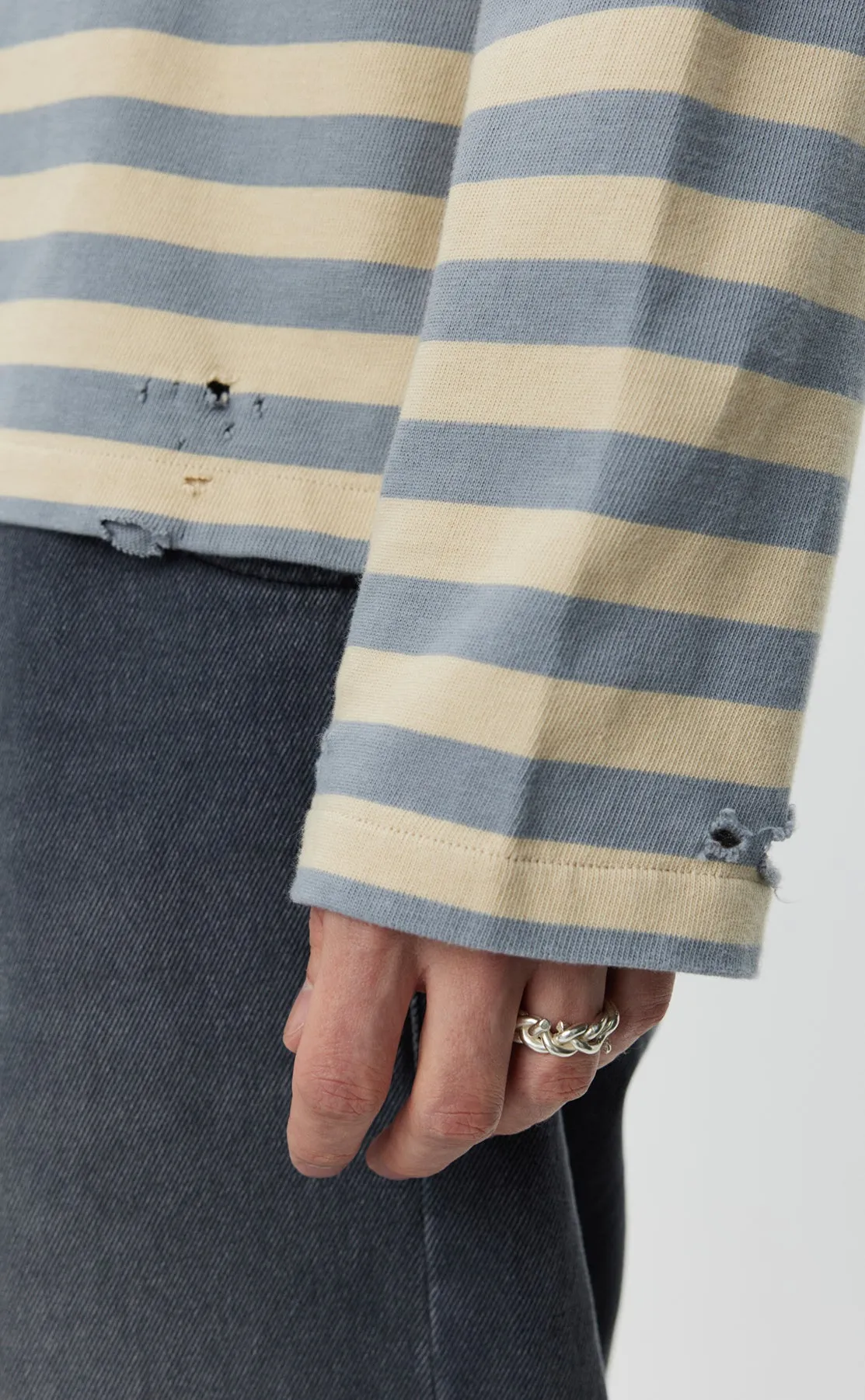 Wide Stripe Sweater - Greige sold by mfpen Mens product image thumbnail 5
