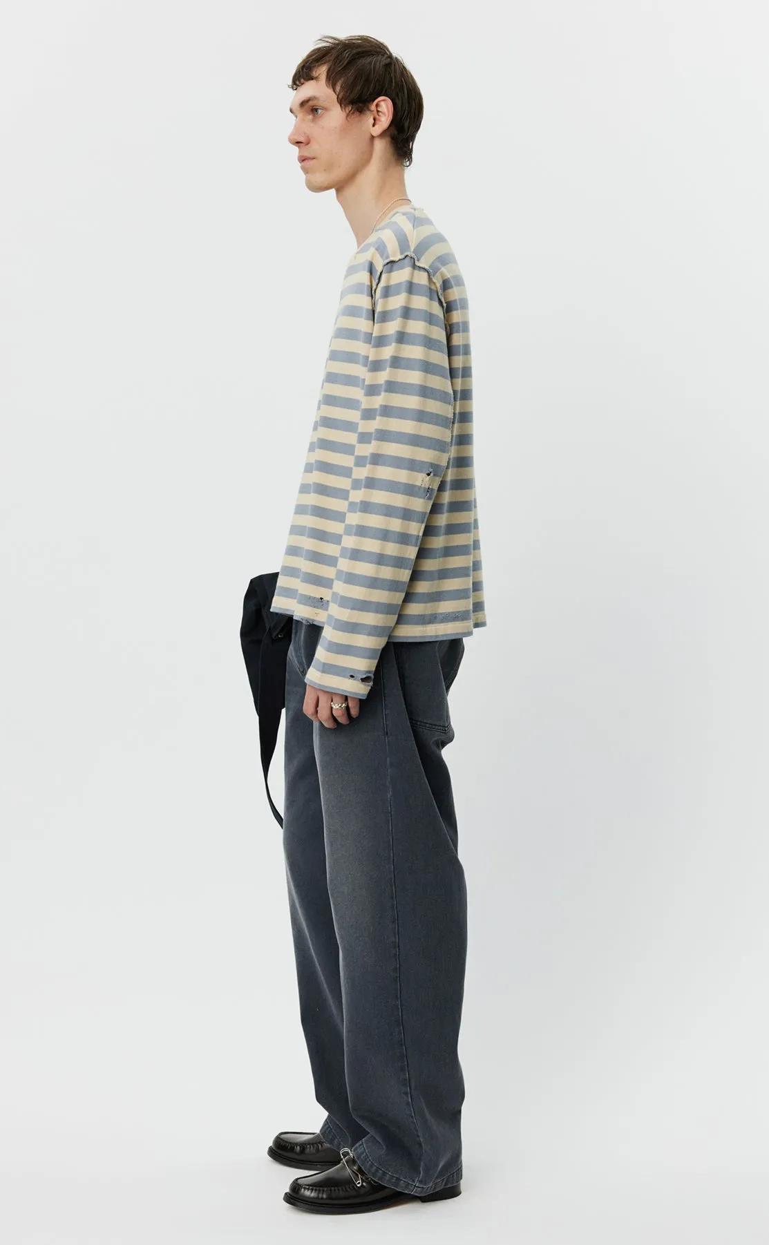 Wide Stripe Sweater - Greige sold by mfpen Mens product image thumbnail 2