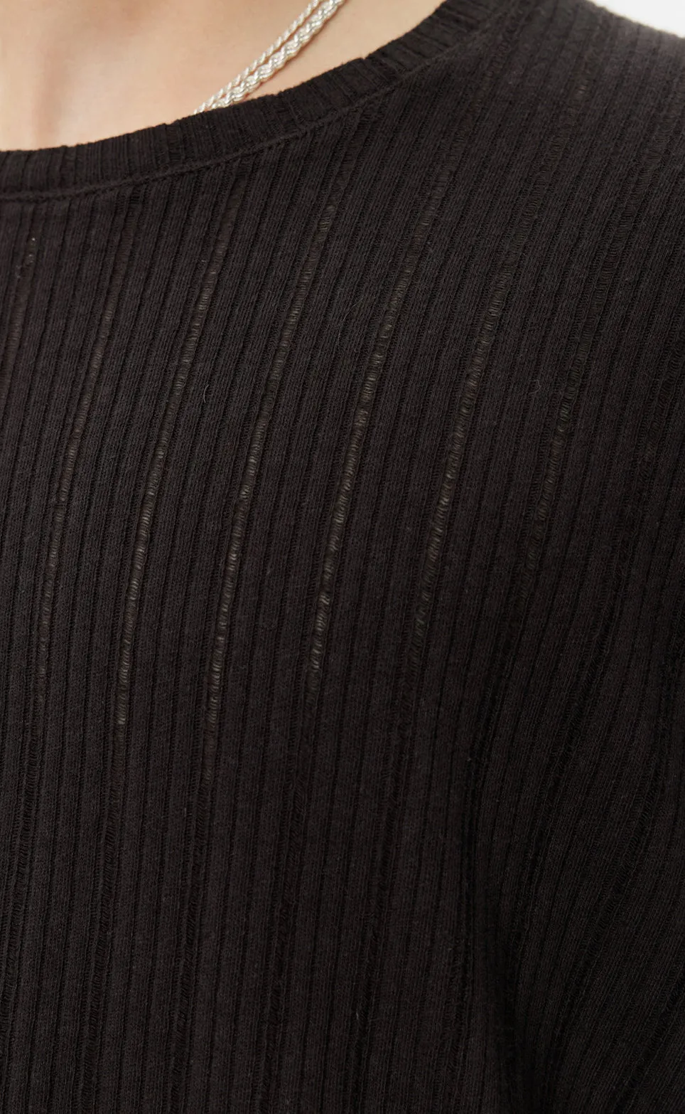 LS Round Neck - Brown Rib sold by mfpen Mens product image thumbnail 4