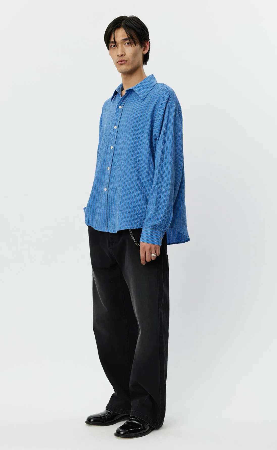 Vacation Shirt - Textured Business Stripe sold by mfpen Mens product image thumbnail 3