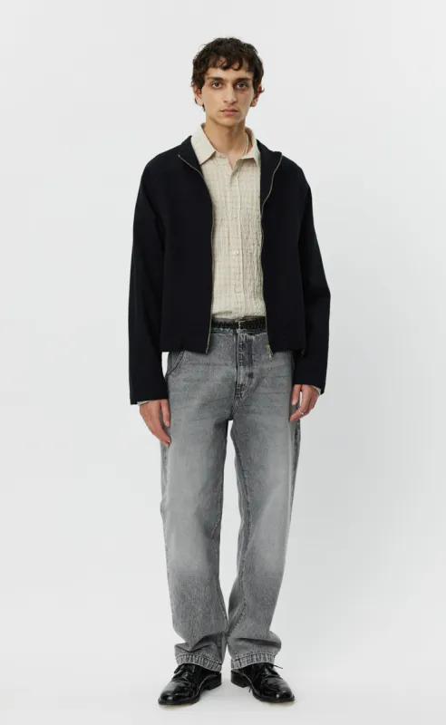 Leisure Woven  Zip Up - Black sold by mfpen Mens