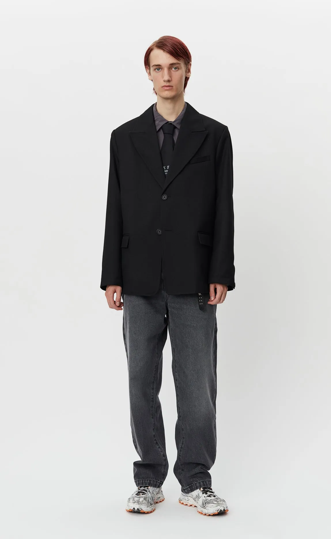 Oversized Blazer - Black Wool Cavalry Twill sold by mfpen Mens product image thumbnail 3