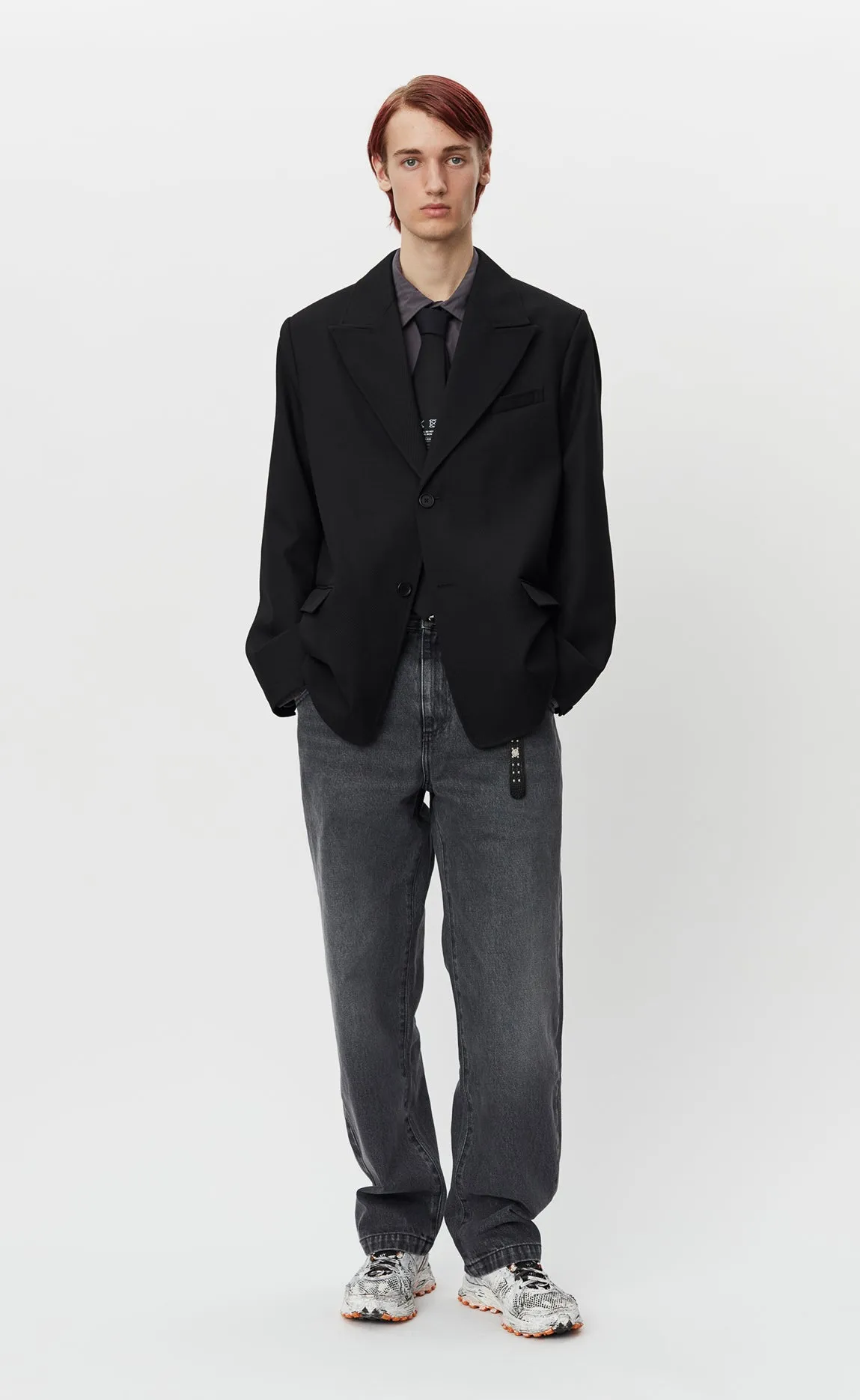 Oversized Blazer - Black Wool Cavalry Twill sold by mfpen Mens product image thumbnail 4