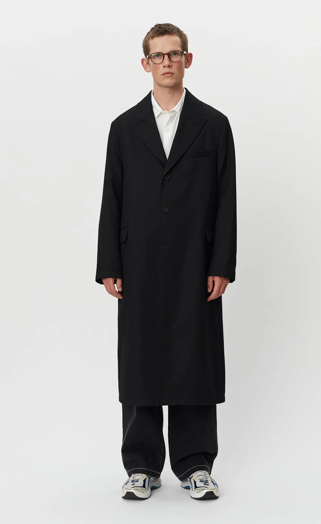 Margin Coat - Black Wool Cavalry Twill sold by mfpen Mens product image thumbnail 5