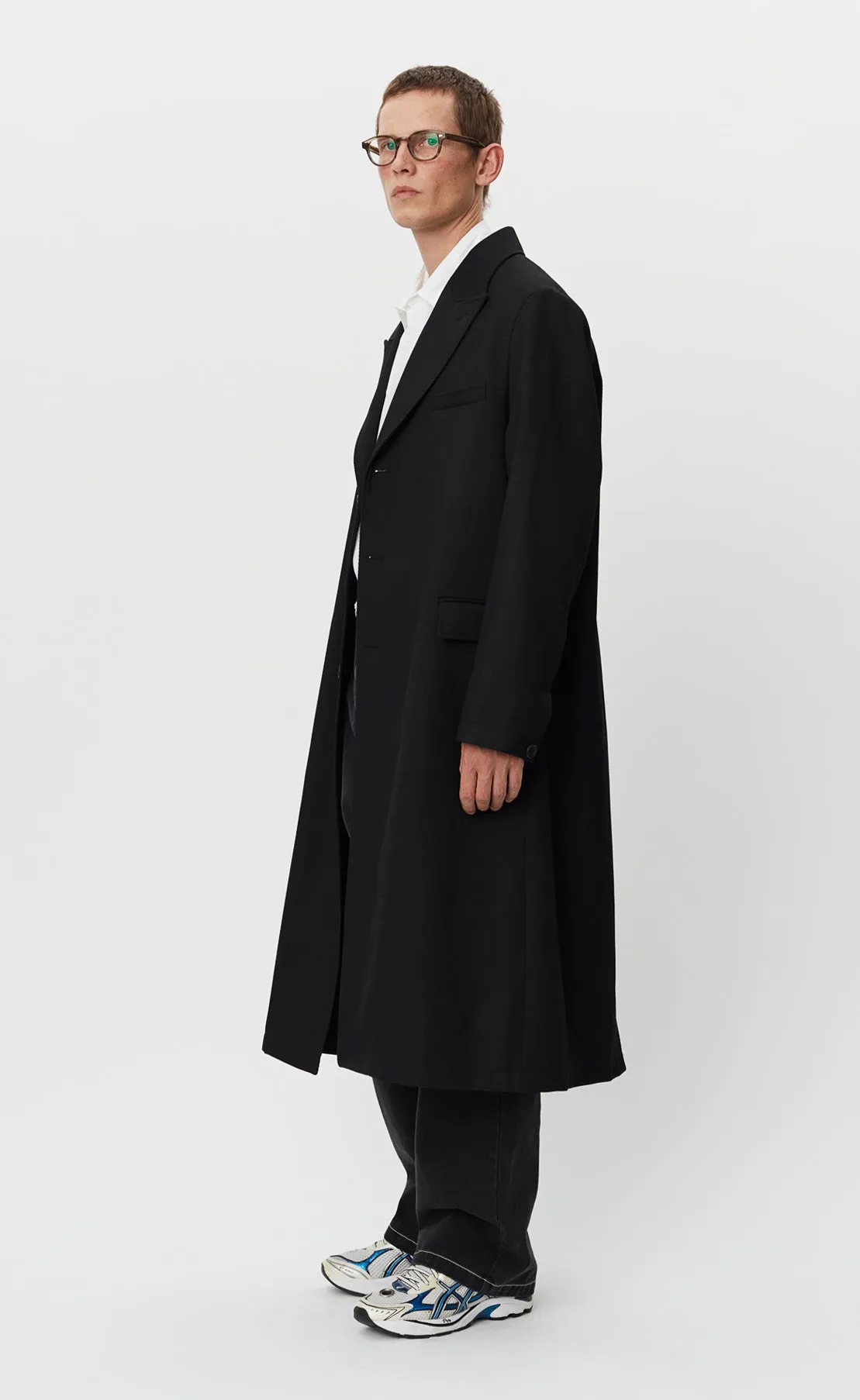 Margin Coat - Black Wool Cavalry Twill sold by mfpen Mens product image thumbnail 2