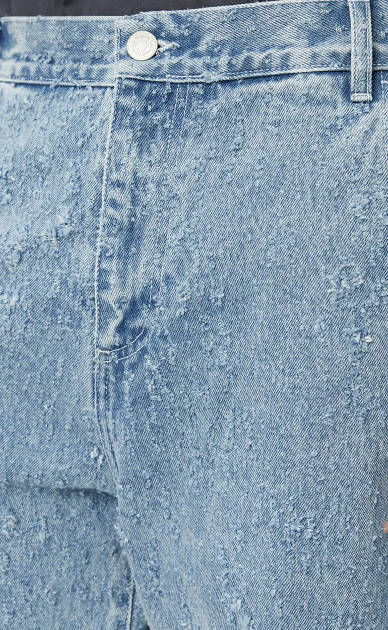 Straight Cut Jeans - Light Blue Punch Out sold by mfpen Mens product image thumbnail 5