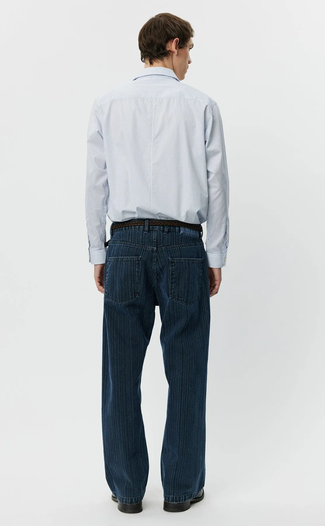 Straight Cut Jeans - Blue Stripe sold by mfpen Mens product image thumbnail 4