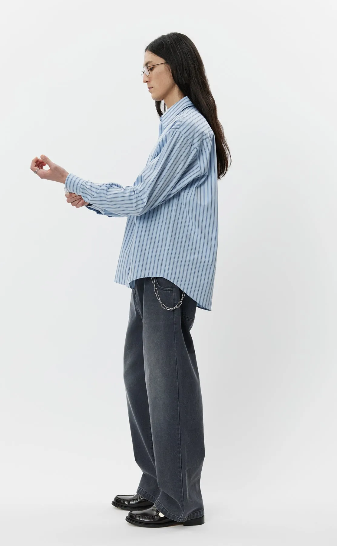 Executive Shirt - Sky Blue Stripe sold by mfpen Mens product image thumbnail 2