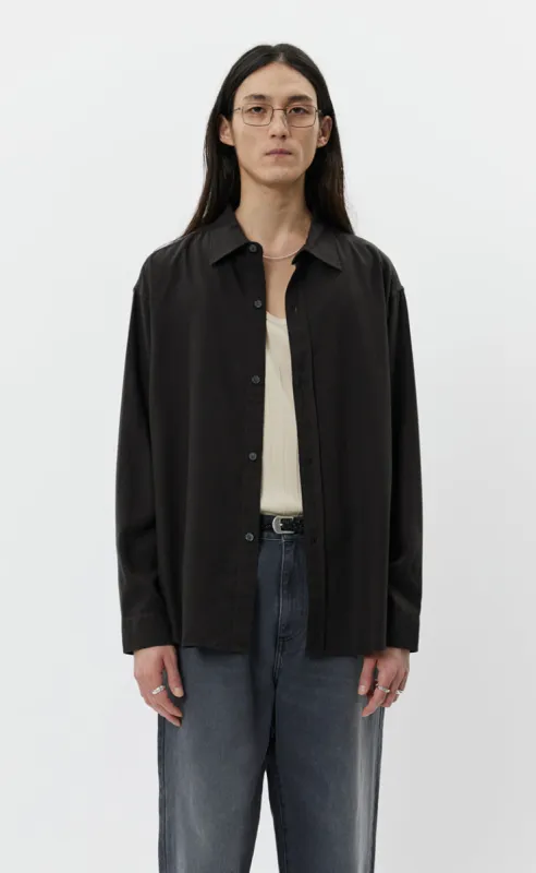 Comfy Shirt - Dark Brown Tencel sold by mfpen Mens