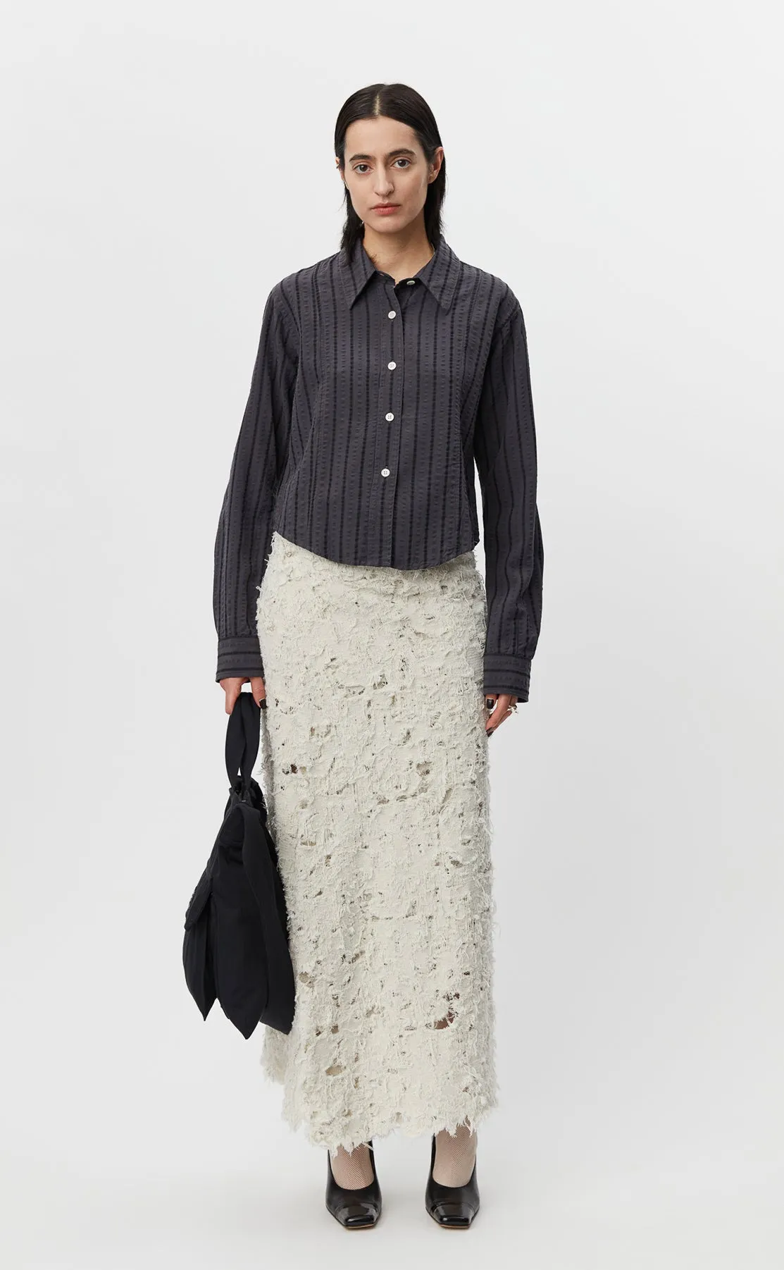 Readers Shirt - Dark Grey Stripe sold by mfpen Mens