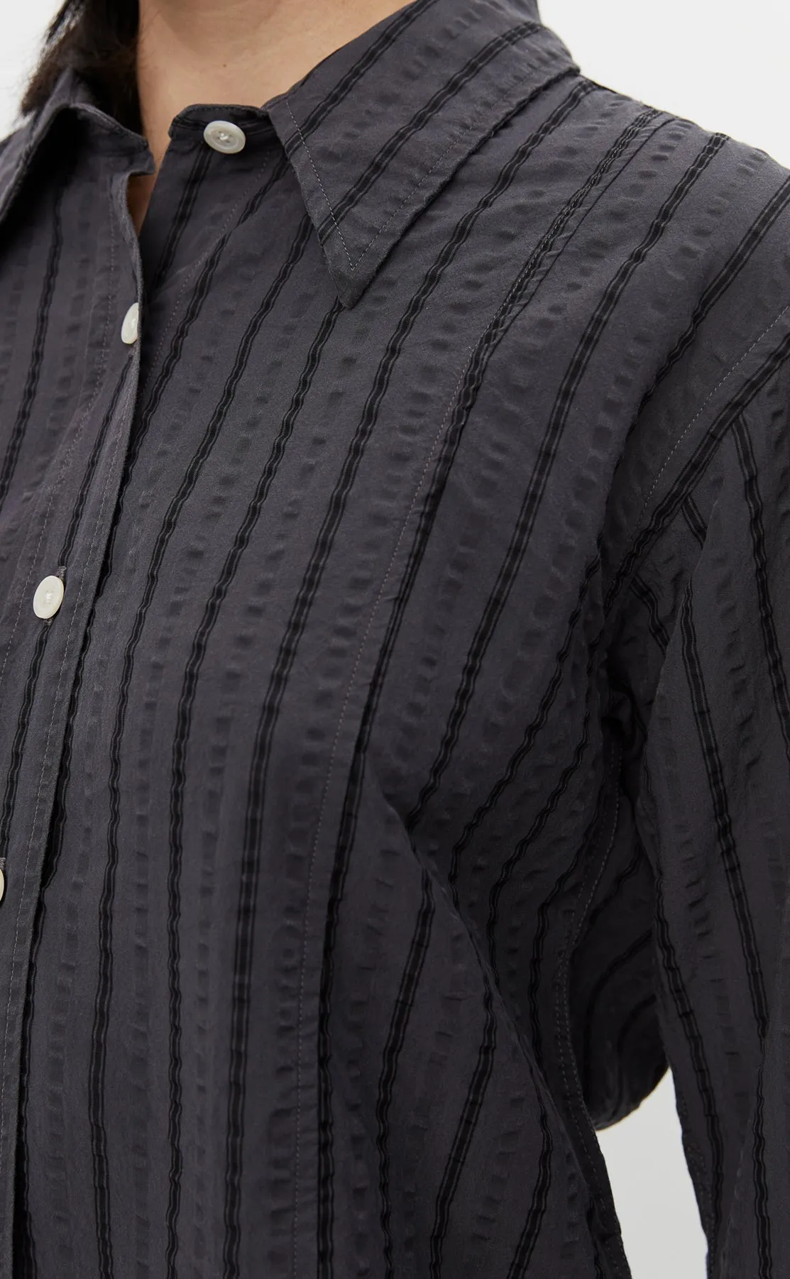 Readers Shirt - Dark Grey Stripe sold by mfpen Mens product image thumbnail 4