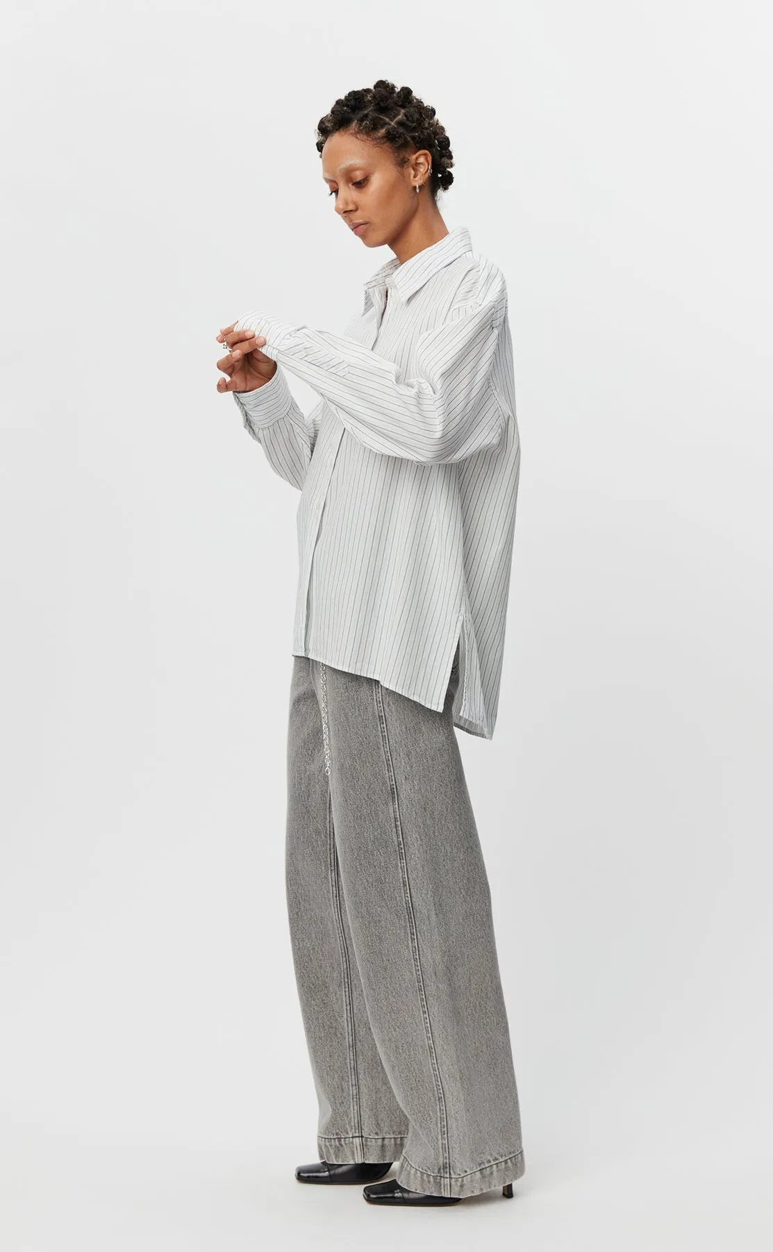 Irregular Shirt - Blue Stripe sold by mfpen Mens product image thumbnail 3