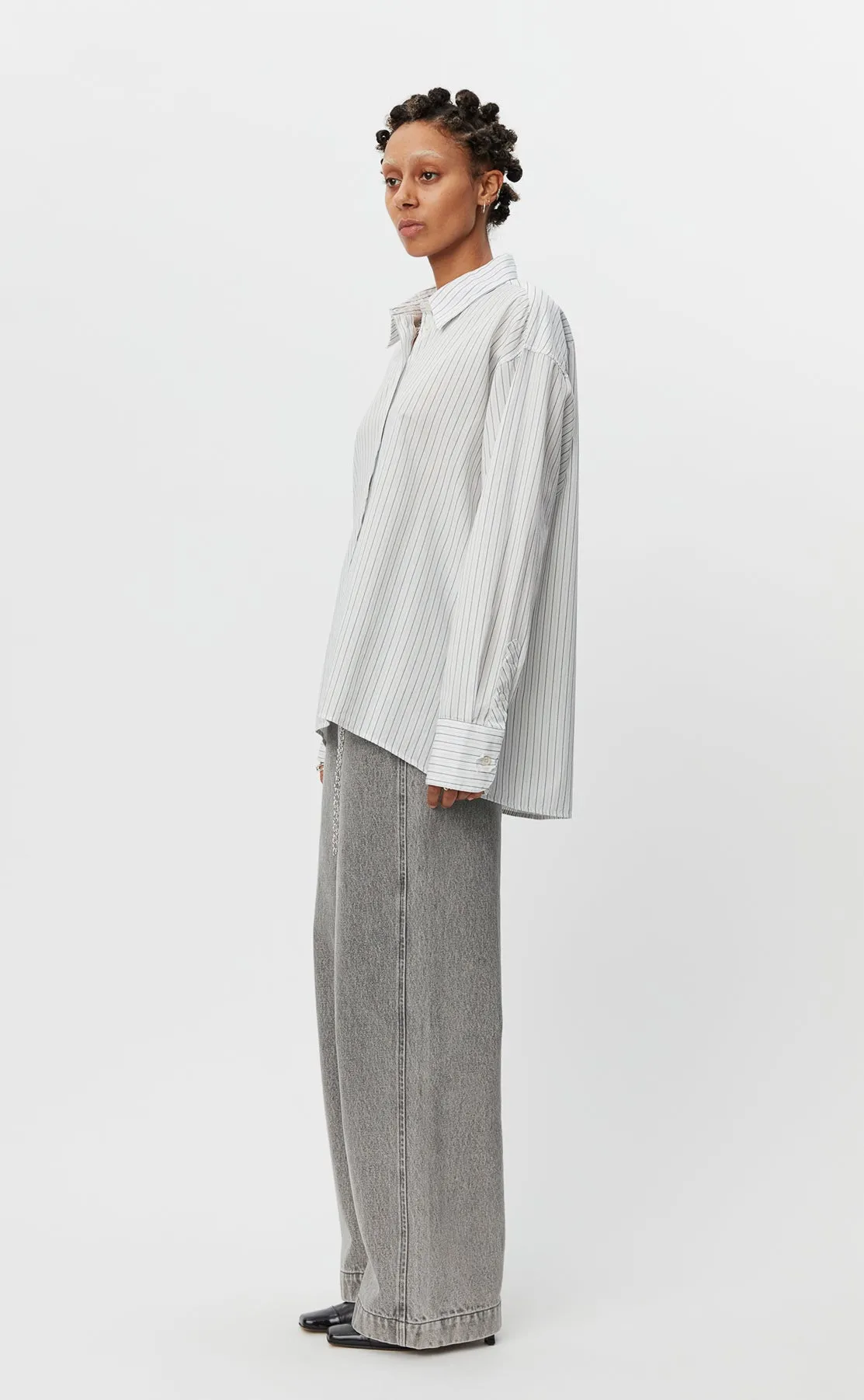 Irregular Shirt - Blue Stripe sold by mfpen Mens product image thumbnail 2