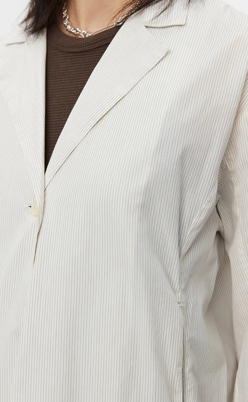 Informal Jacket - White Mini Stripe sold by mfpen Mens product image thumbnail 5