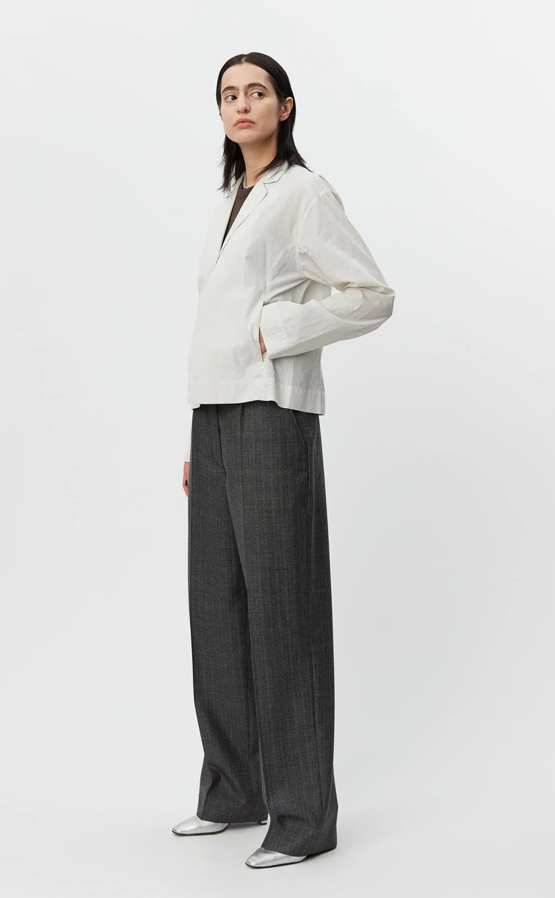 Informal Jacket - White Mini Stripe sold by mfpen Mens product image thumbnail 3