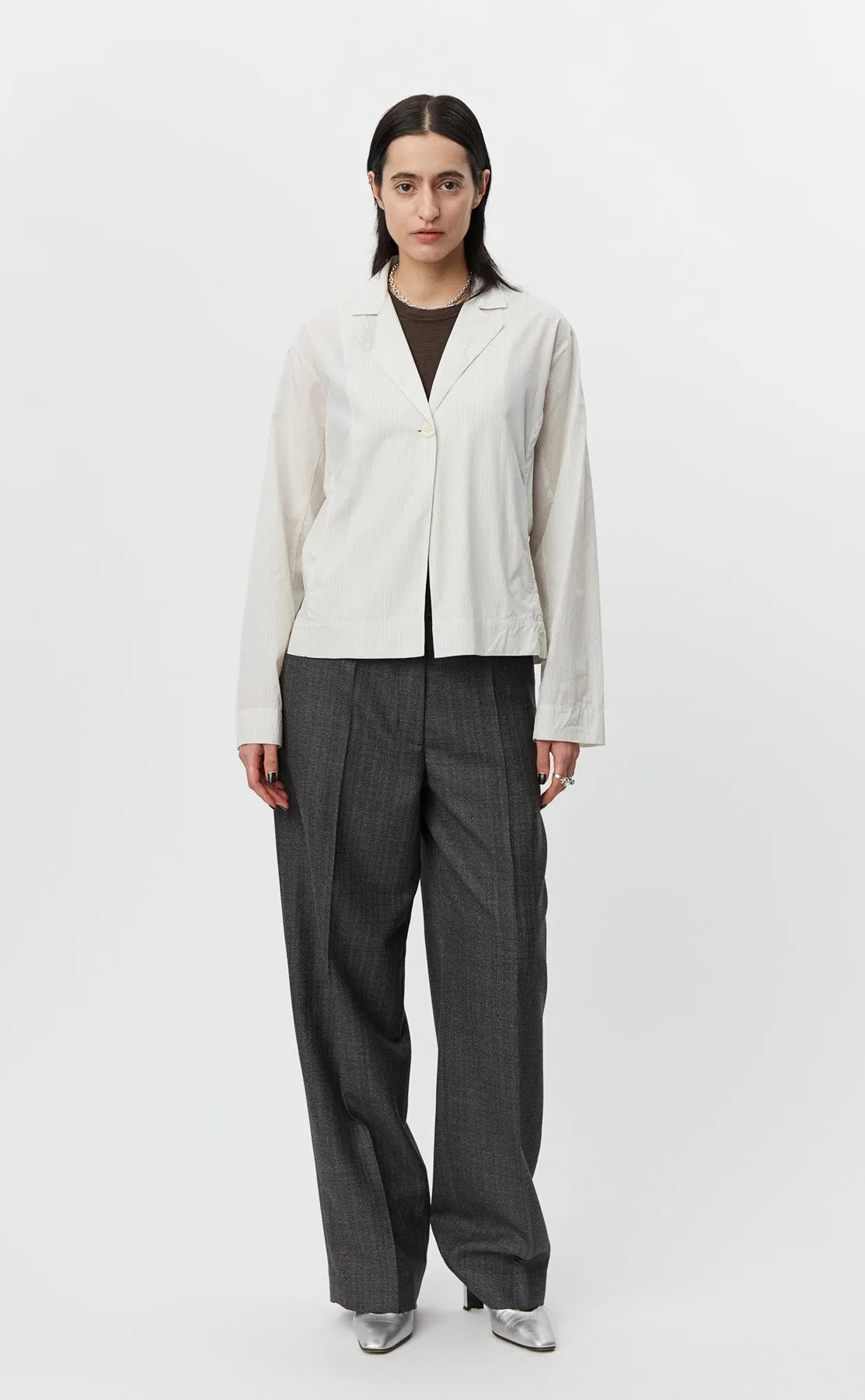 Informal Jacket - White Mini Stripe sold by mfpen Mens product image thumbnail 2