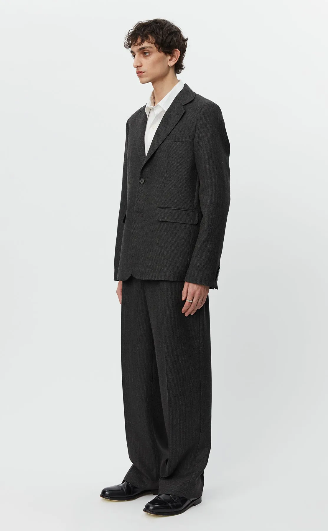 Single Breasted Blazer - Dark Grey Twist sold by mfpen Mens product image thumbnail 3