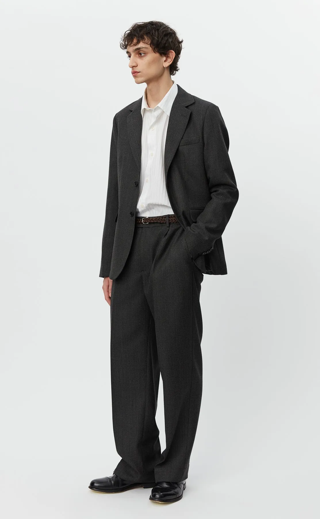 Single Breasted Blazer - Dark Grey Twist sold by mfpen Mens product image thumbnail 2