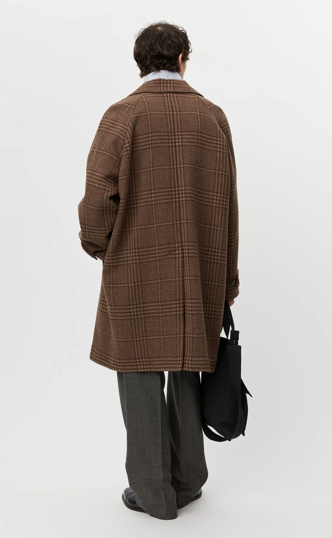 Accession Coat - Brown Check Recycled Wool sold by mfpen Mens product image thumbnail 4