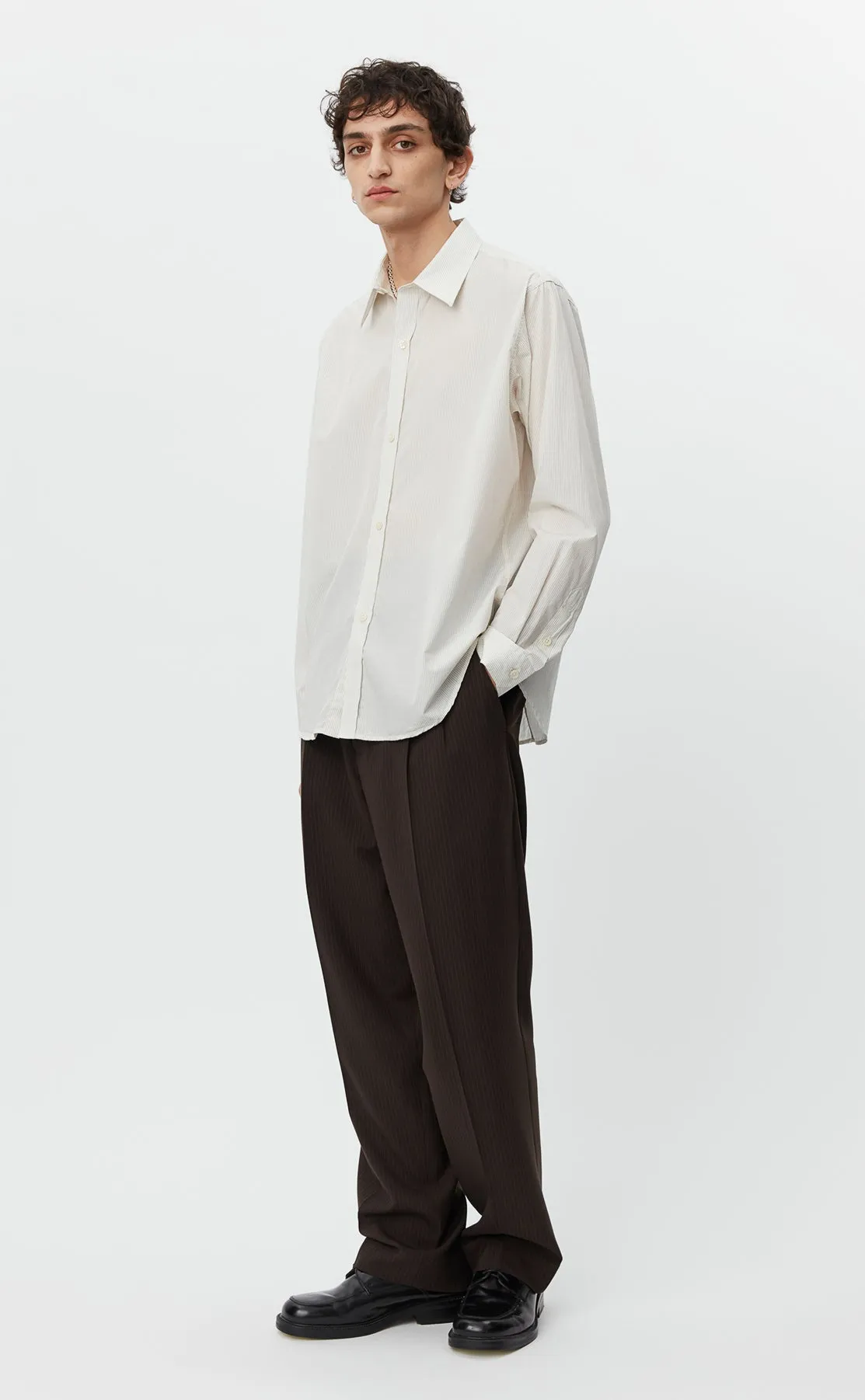 Evening Shirt - White Mini Stripe sold by mfpen Mens product image thumbnail 2