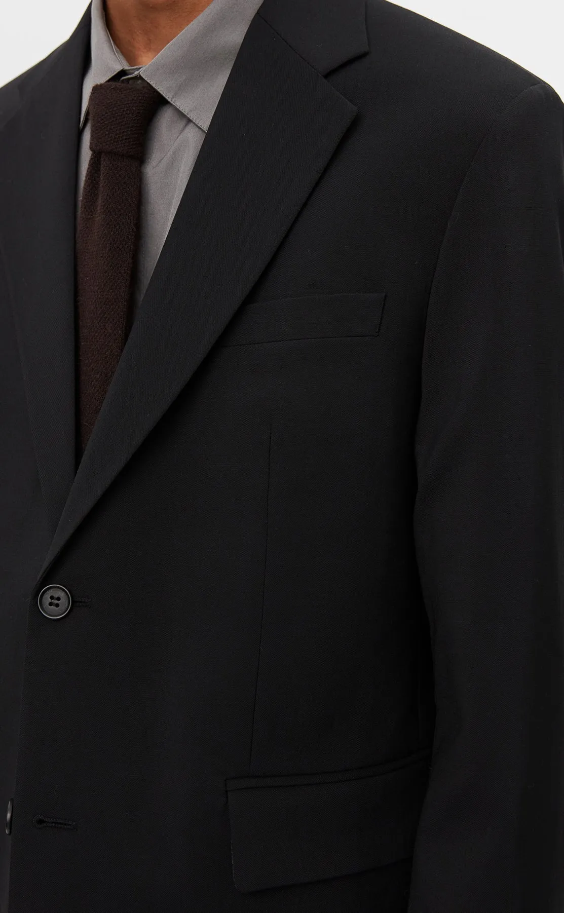 Single Breasted Blazer - Black Wool sold by mfpen Mens product image thumbnail 5