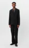 Single Breasted Blazer - Black Wool sold by mfpen Mens