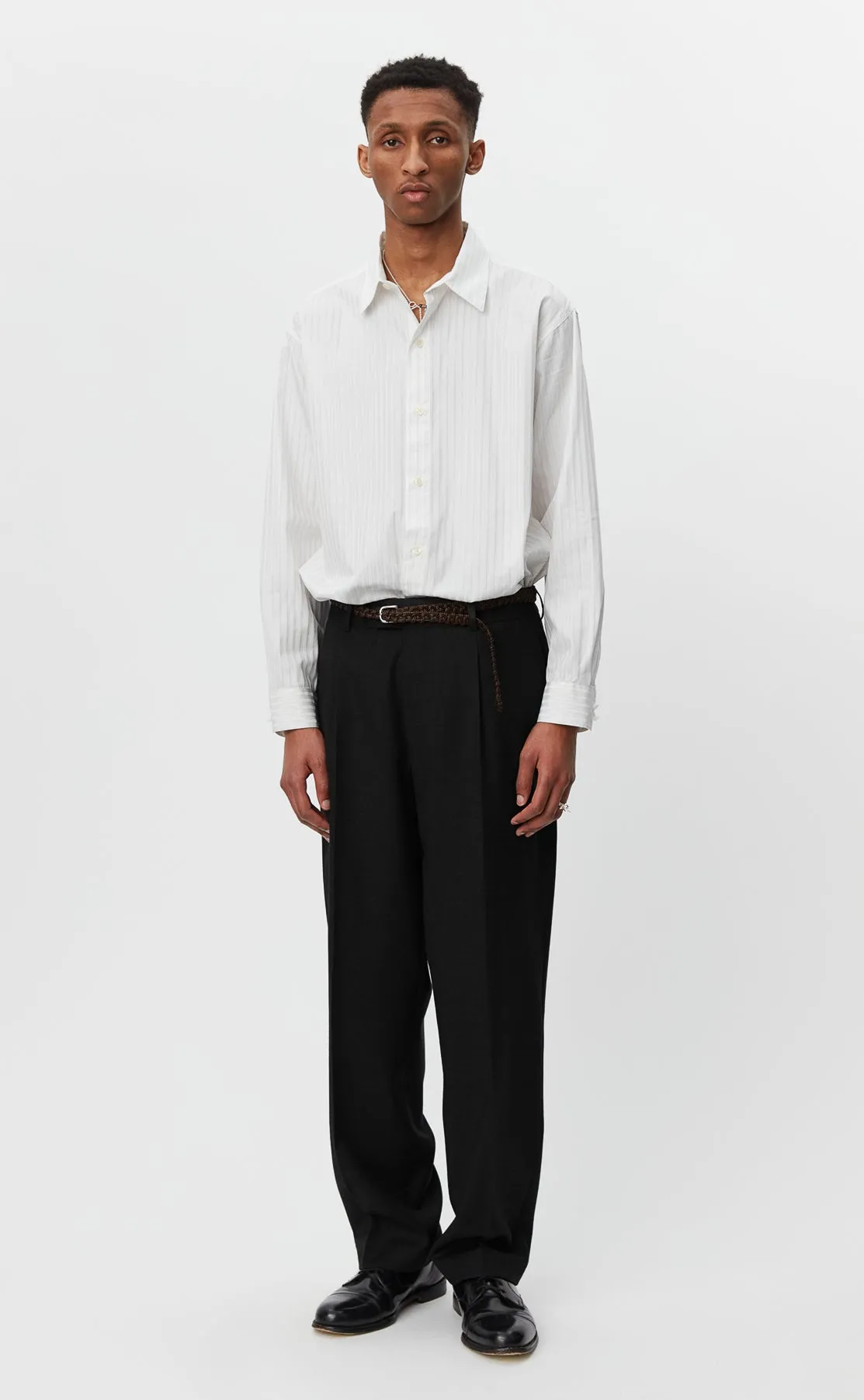 Formal Trousers - Black Wool sold by mfpen Mens