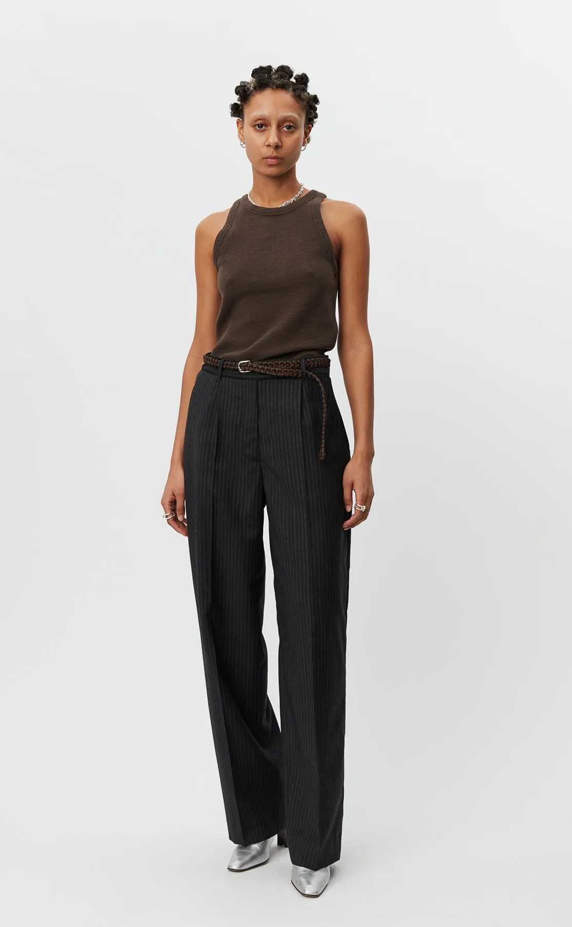 Primary Trousers - Dark Pin Stripe sold by mfpen Mens